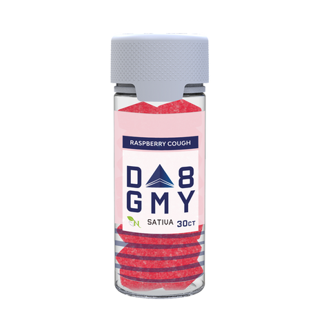 Raspberry Cough Delta 8 Sativa Gummy Jar