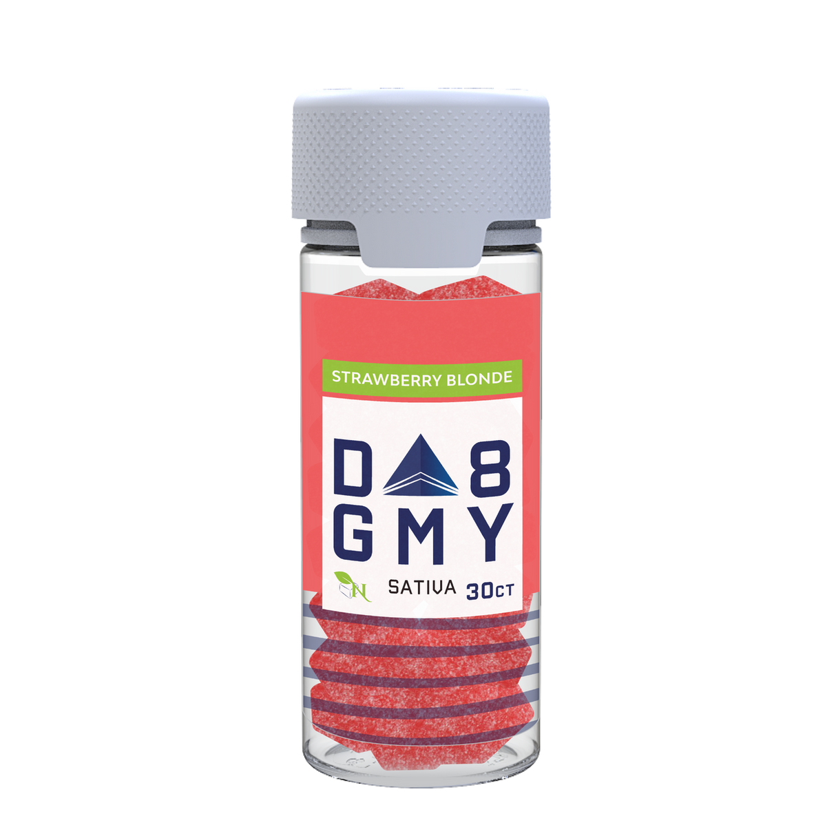 Strawberry Blonde Delta 8 Sativa Gummy Jar
