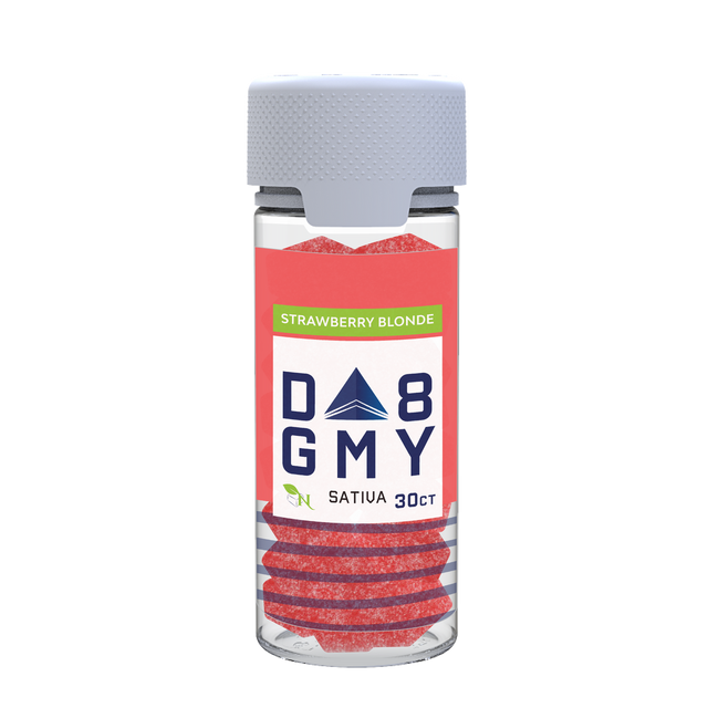 Strawberry Blonde Delta 8 Sativa Gummy Jar