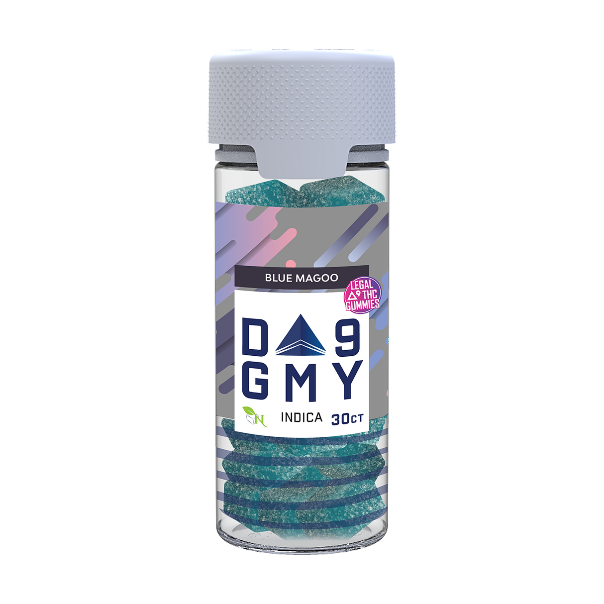 Blue Magoo Delta 9 Indica Gummy Jar