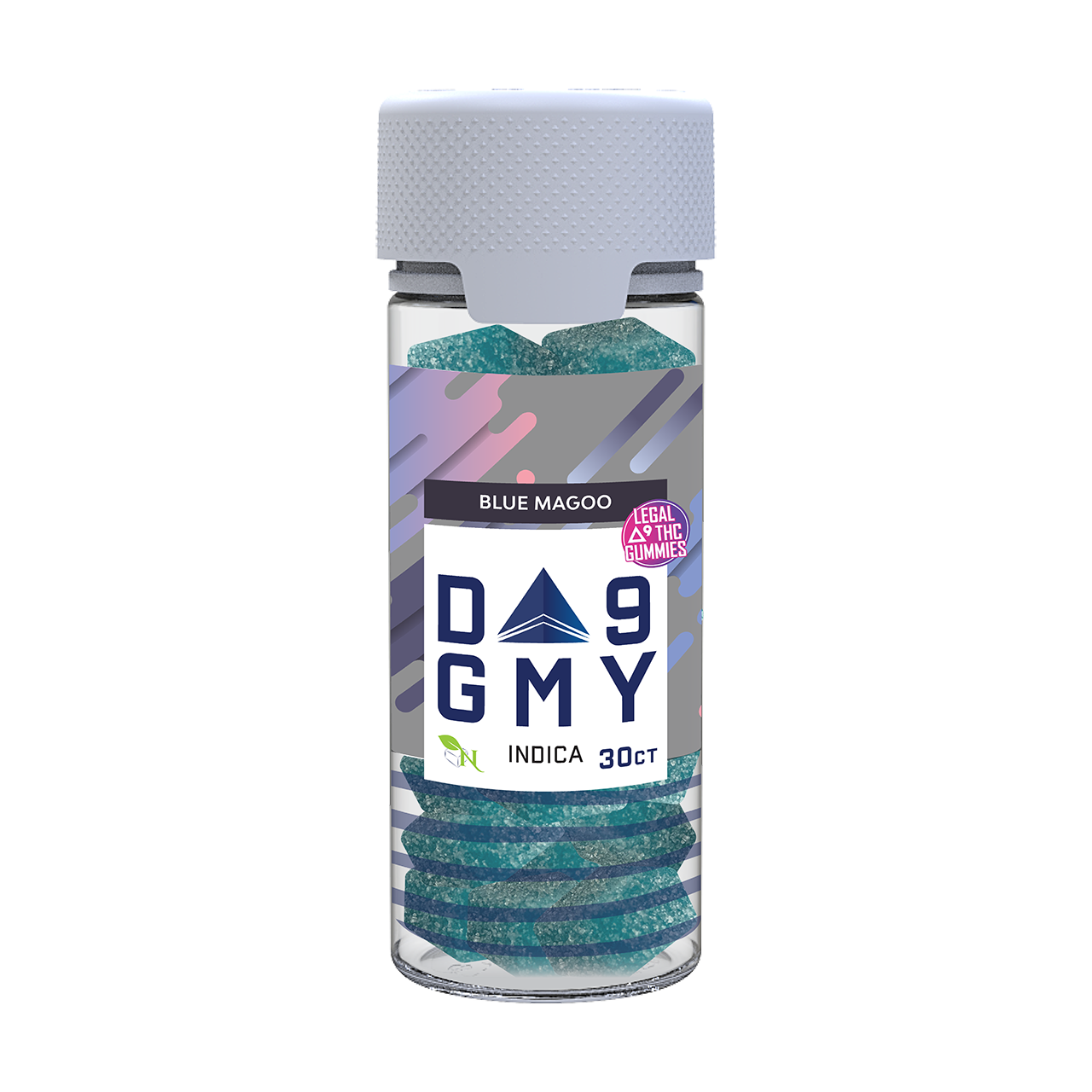 Blue Magoo Delta 9 Indica Gummy Jar