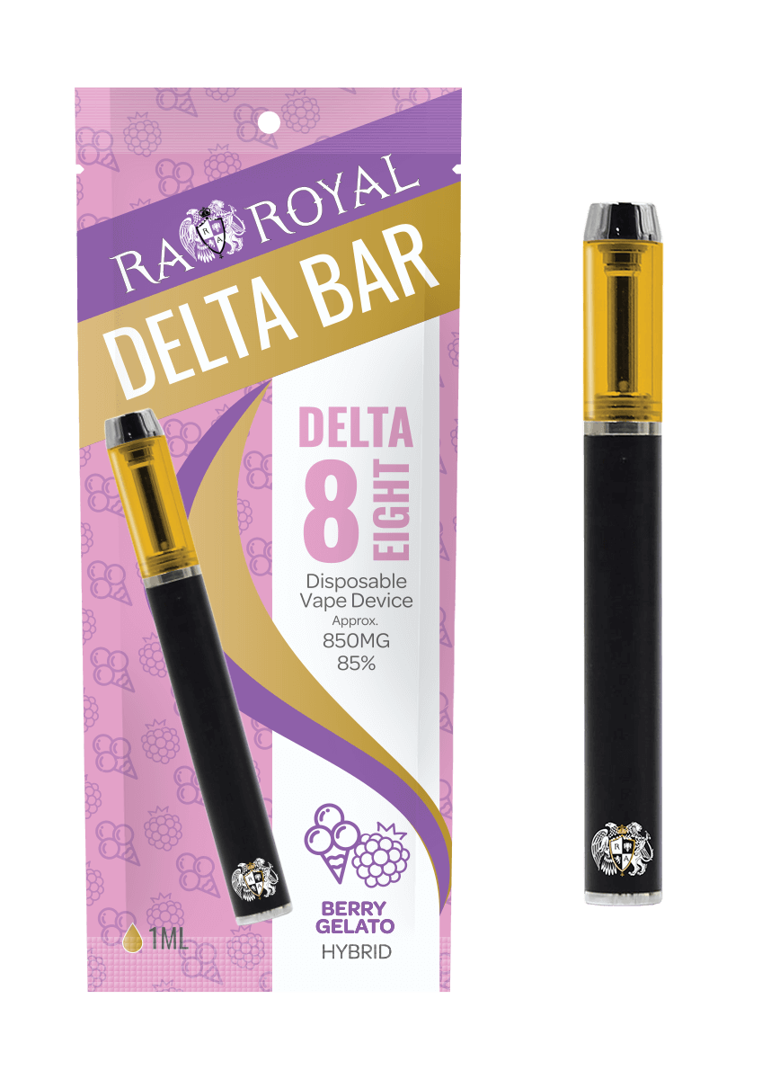R.A. Royal Delta-8 Vape Pen: Berry Gelato Hybrid Bar