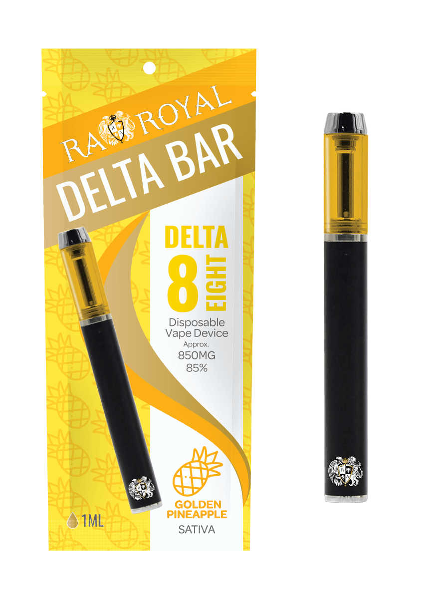R.A. Royal Delta-8 Vape Pen: Golden Pineapple Sativa Bar