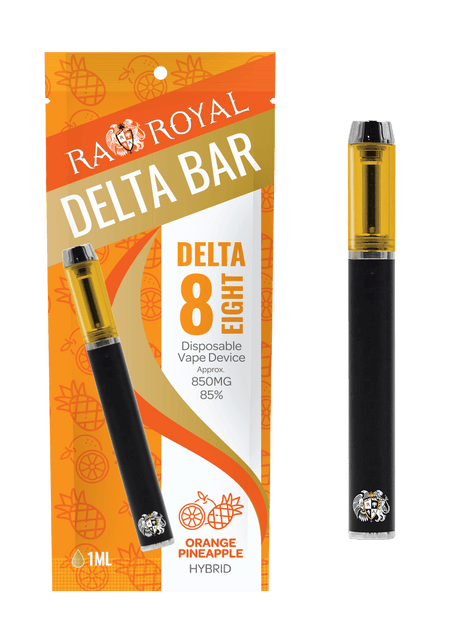 R.A. Royal Delta-8 Vape Pen: Orange Pineapple Hybrid Bar