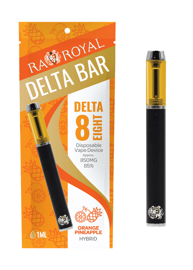 R.A. Royal Delta-8 Vape Pen: Orange Pineapple Hybrid Bar