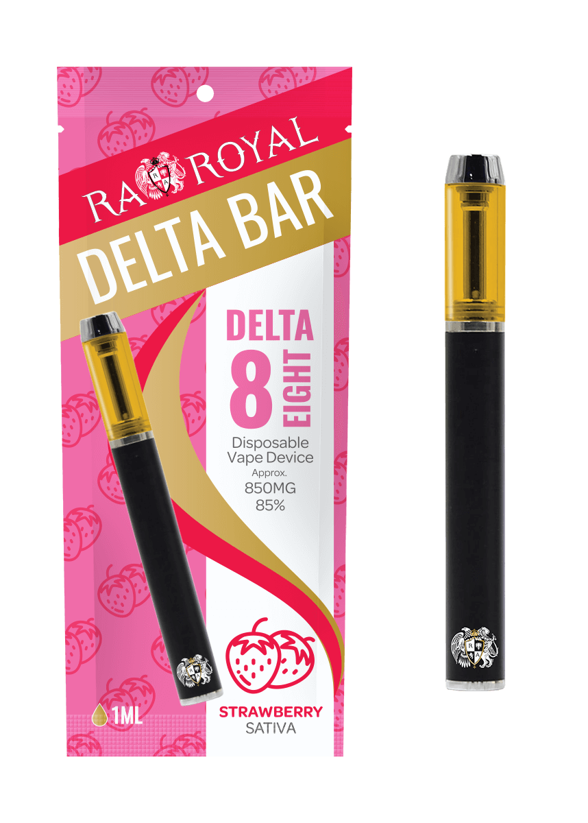 R.A. Royal Delta-8 Vape Pen: Strawberry Sativa Bar