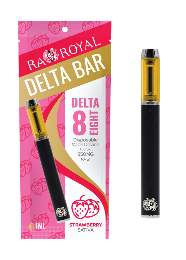 R.A. Royal Delta-8 Vape Pen: Strawberry Sativa Bar