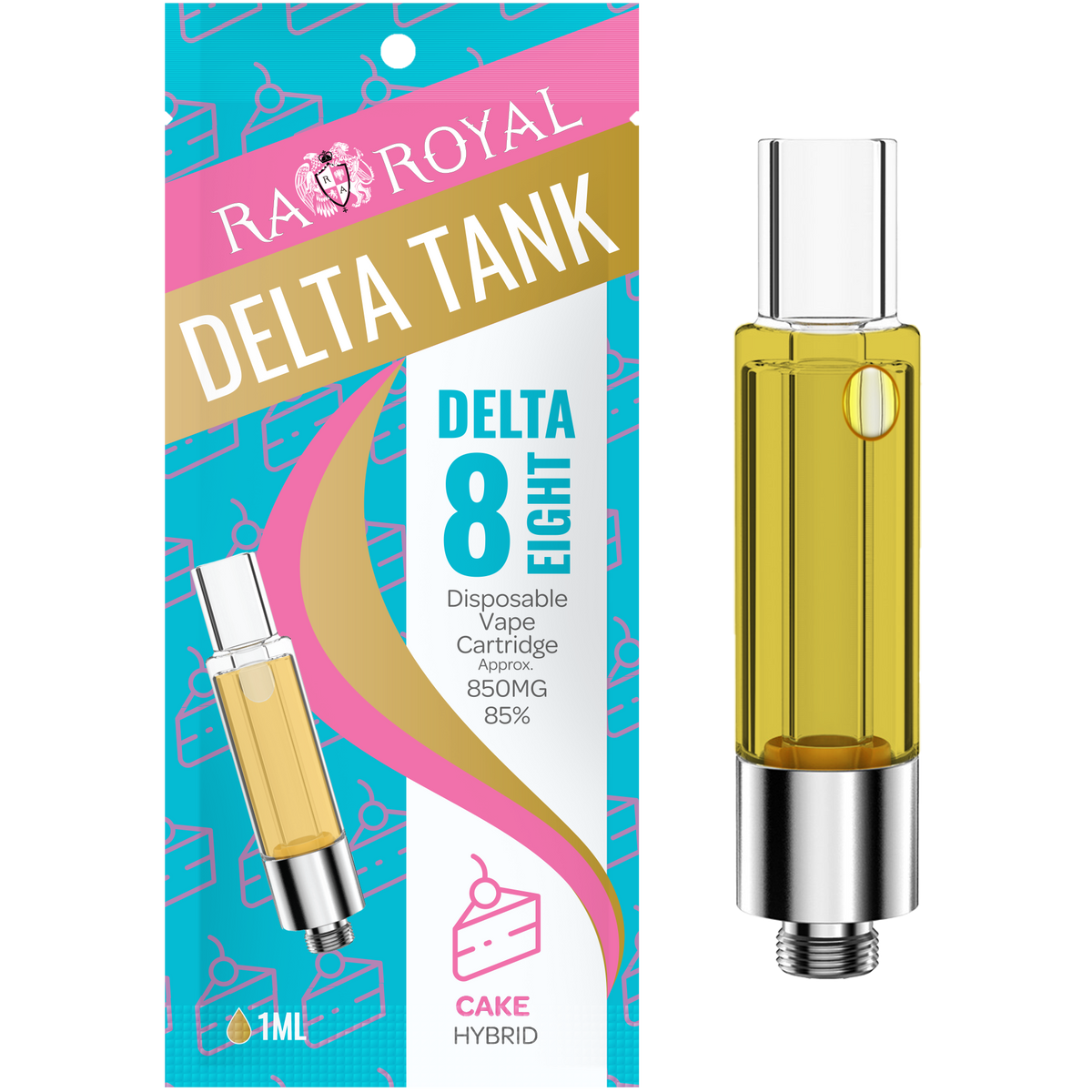 R.A. Royal Delta-8 Cake Hybrid Vape | 850MG | 510-Thread Compatible  RA  Royal