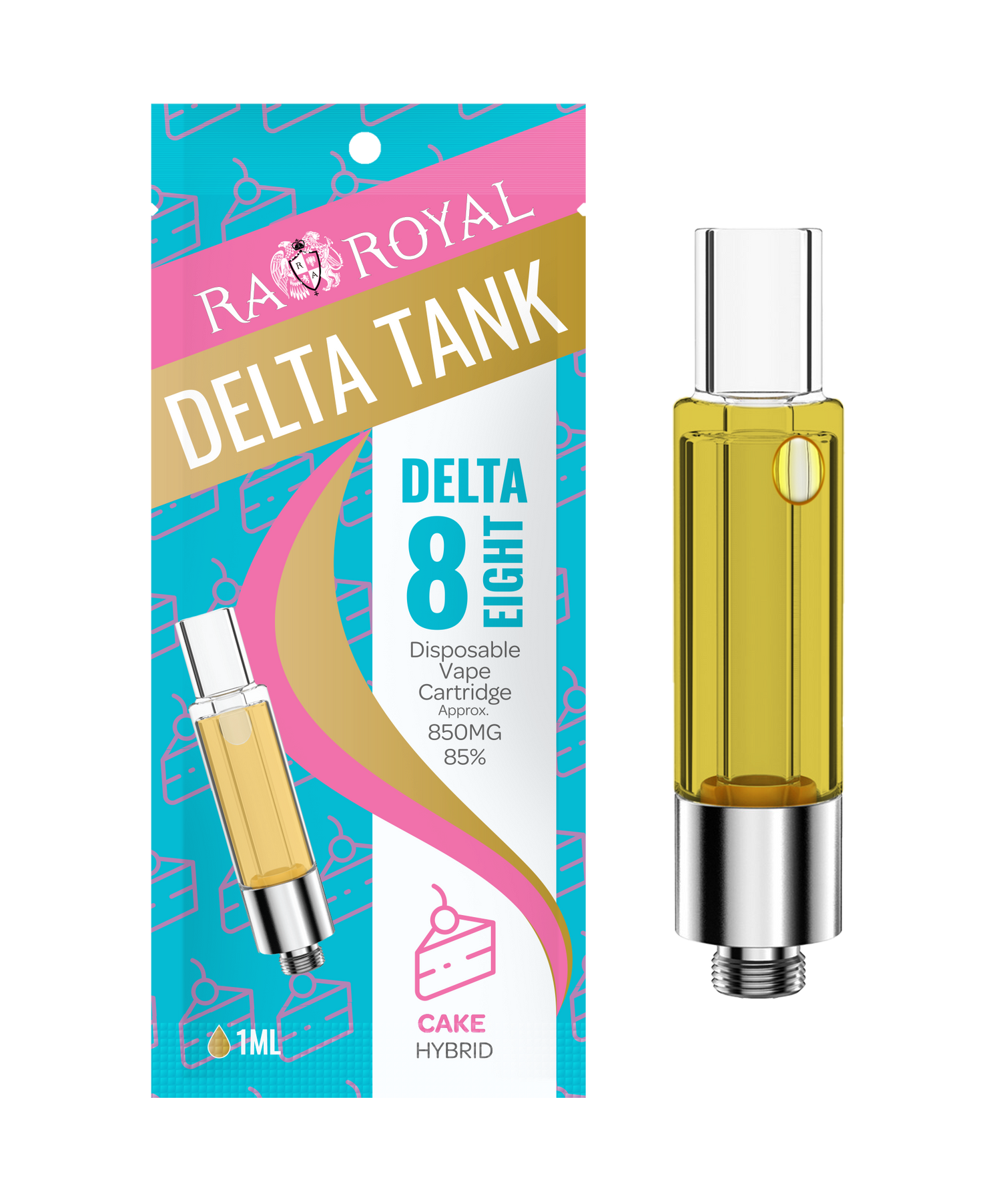 R.A. Royal Delta-8 Vape Tank: Cake Hybrid
