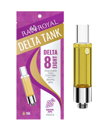 R.A. Royal Delta-8 Vape Tank: Grape Ape Indica