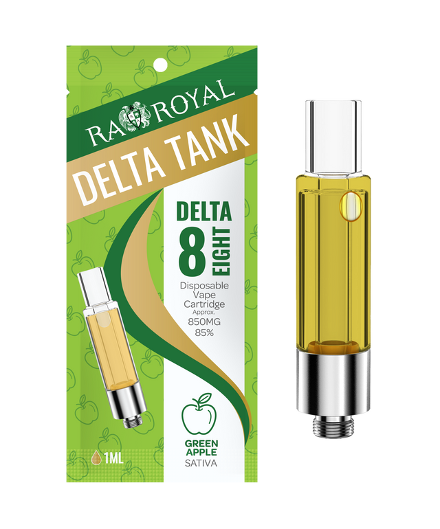 R.A. Royal Delta-8 Vape Tank: Green Apple Sativa