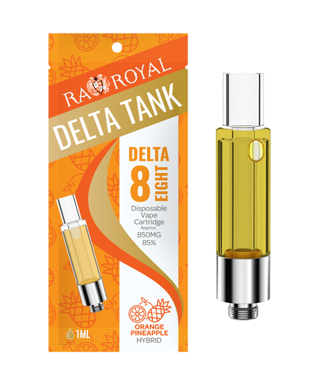 R.A. Royal Delta-8 Vape Tank: Orange Pineapple Hybrid