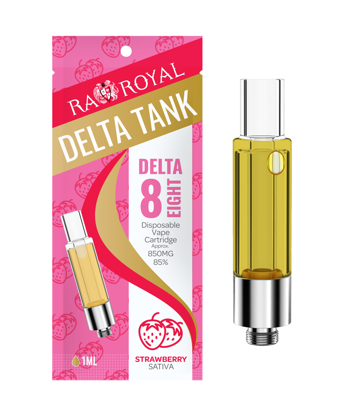 R.A. Royal Delta-8 Vape Tank: Strawberry Sativa