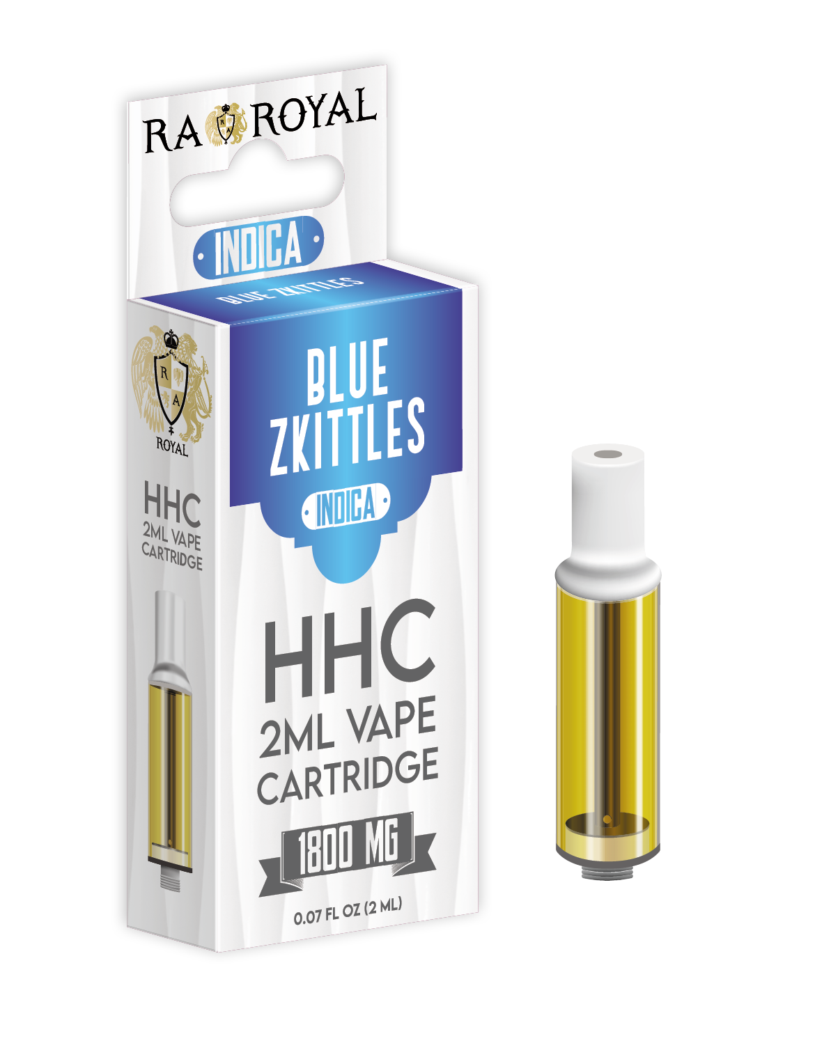 HHC Vape Cartridge: Blue Zkittles Indica (1800 MG, 2 ML)