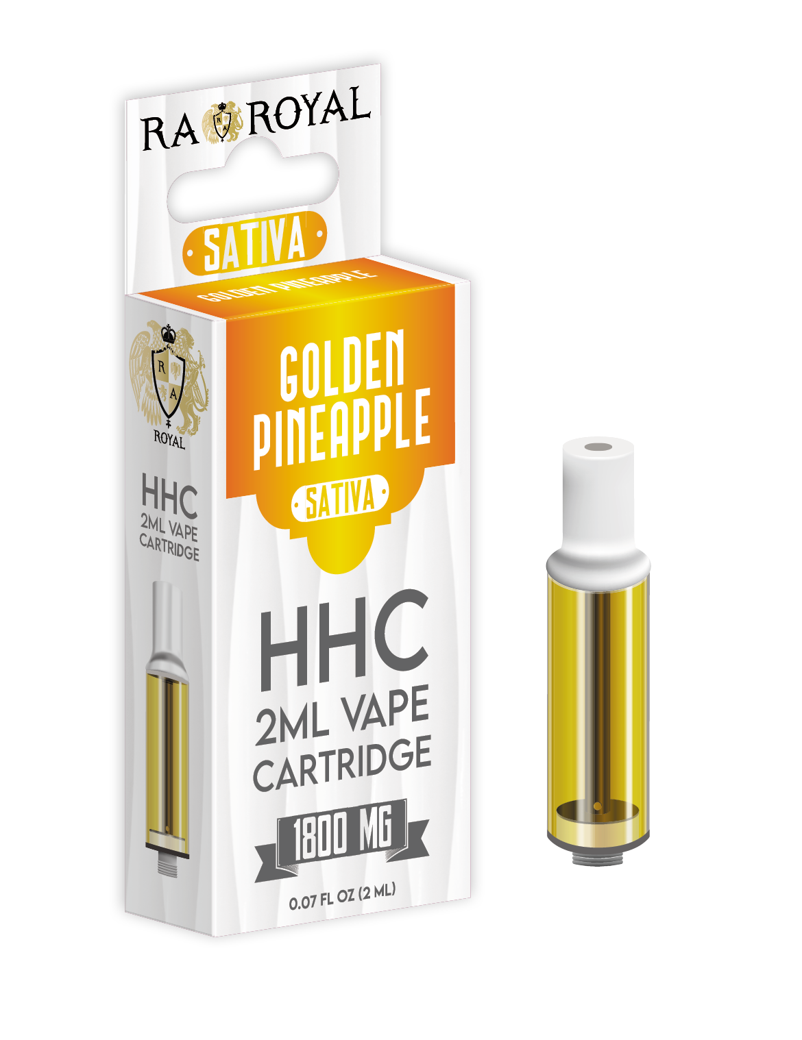 HHC Vape Cartridge: Golden Pineapple Sativa (1800 MG, 2 ML)