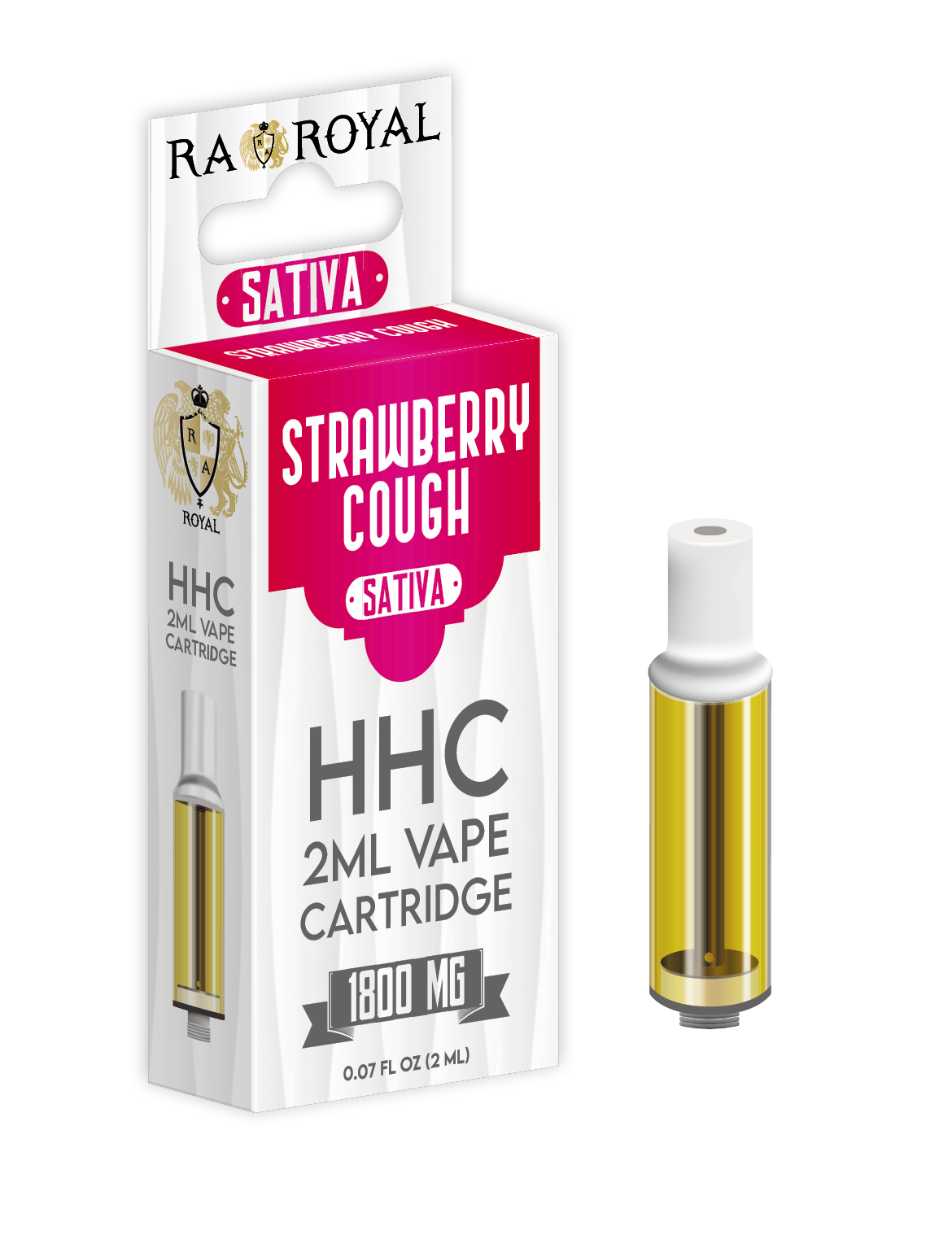 HHC Vape Cartridge: Strawberry Cough Sativa (1800 MG, 2 ML)
