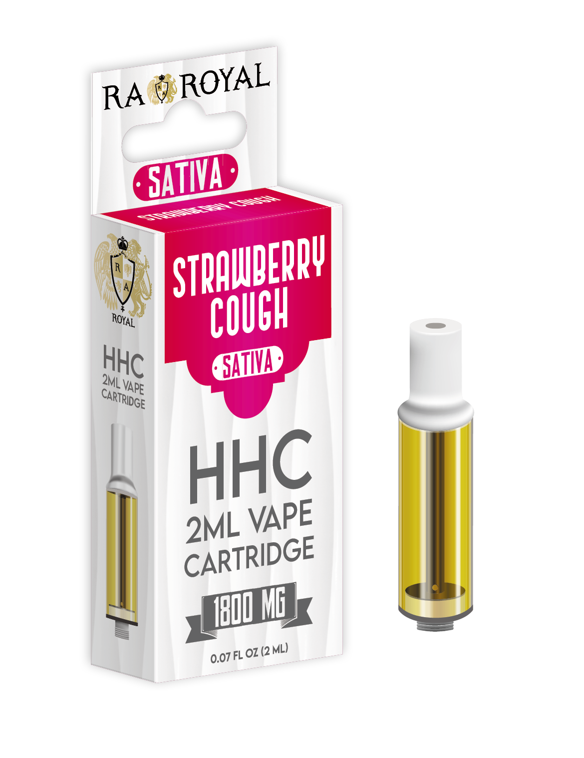 Our HHC Strawberry Cough Vape Cartridge.