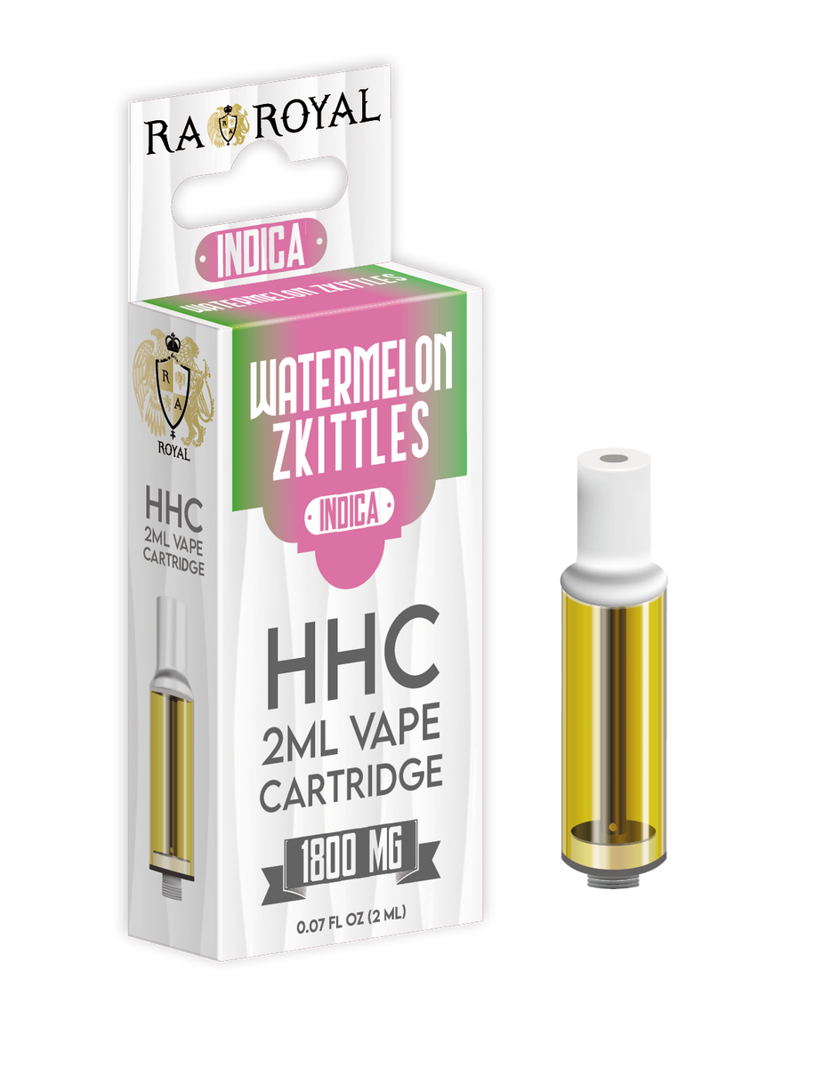 R.A. Royal HHC Vape Cartridge Watermelon Zkittles Indica | 1800MG RA Royal R.A. Royal HHC Vape Cartridge Watermelon Zkittles Indica | 1800MG RA Royal