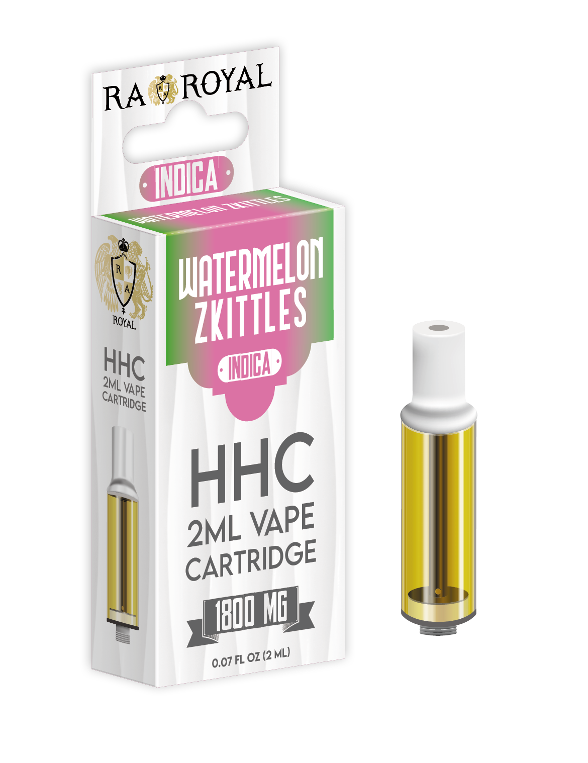 HHC Vape Cartridge: Watermelon Zkittles Indica (1800 MG, 2 ML)