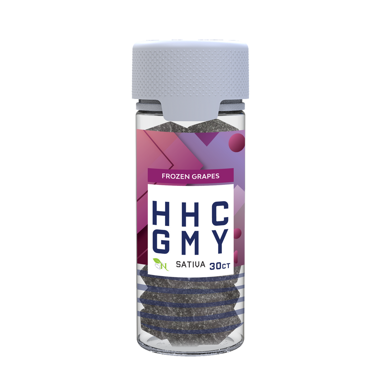 A Gift From Nature HHC Sativa Gummy Jar Frozen Grapes