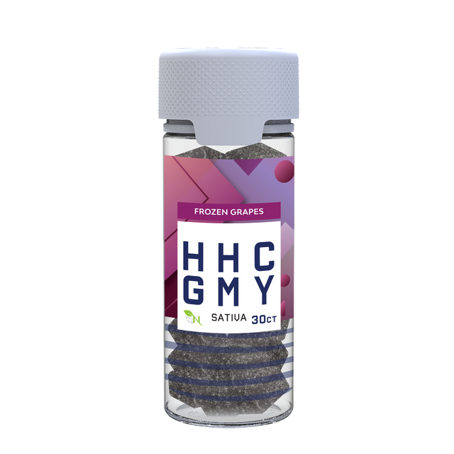A Gift From Nature HHC Sativa Gummy Jar Frozen Grapes