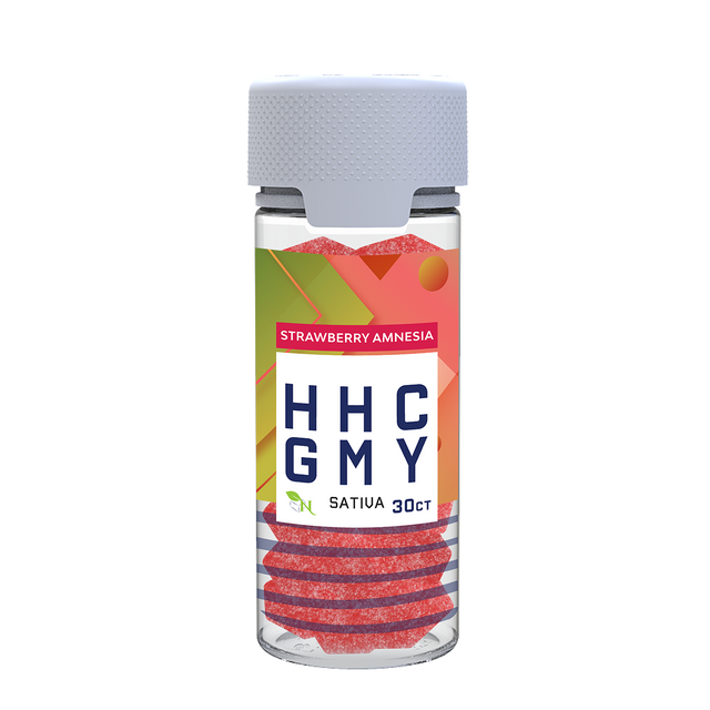 A Gift From Nature HHC Sativa Gummy Jar Strawberry Amnesia