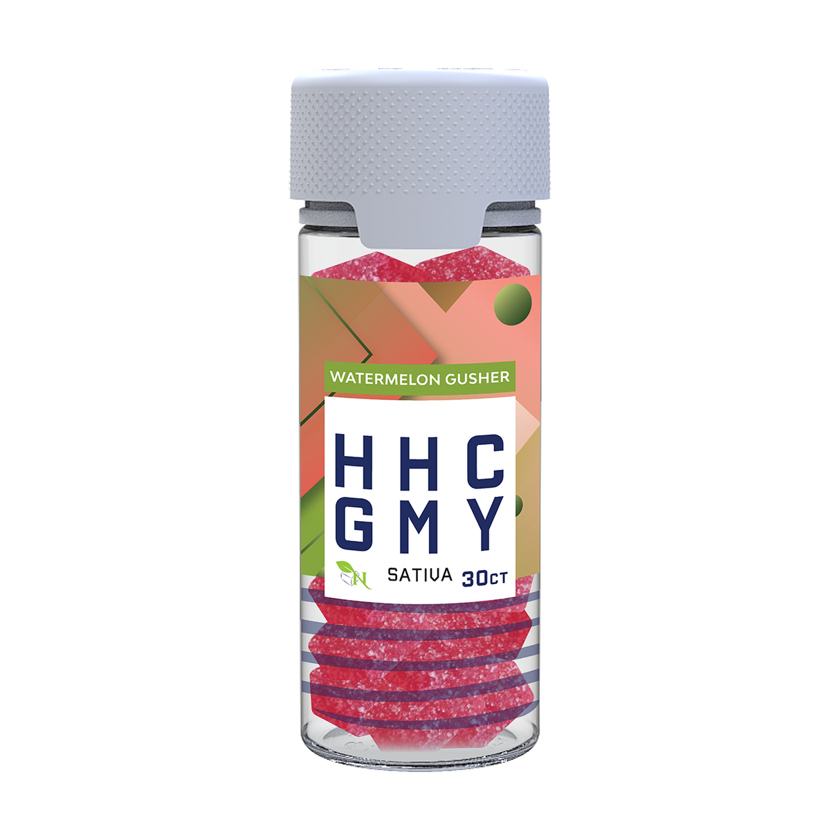 A Gift From Nature HHC Sativa Gummy Jar Watermelon Gusher