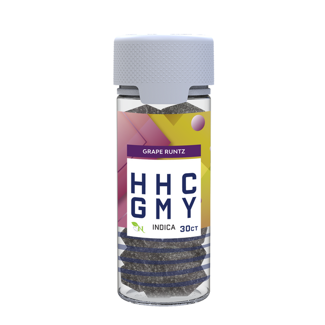 A Gift From Nature HHC Indica Gummy Jar Grape Runtz