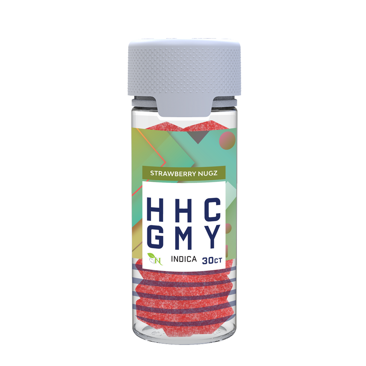 A Gift From Nature HHC Indica Gummy Jar Strawberry Nugz