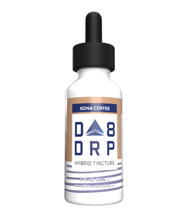 Kona Coffee Delta 8 Hybrid Tincture Bottle