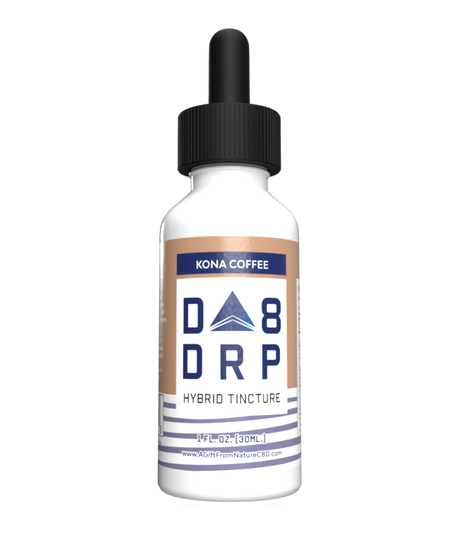 Kona Coffee Delta 8 Hybrid Tincture Bottle