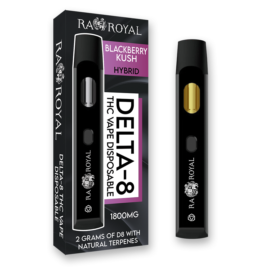 R.A. Royal Delta-8 Vape: Blackberry Kush Hybrid (1800 MG)