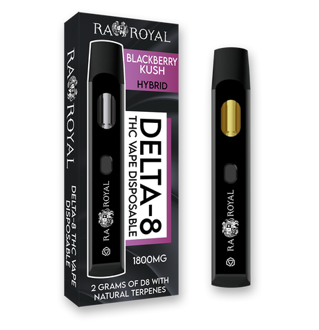 R.A. Royal Delta-8 Vape: Blackberry Kush Hybrid (1800 MG)