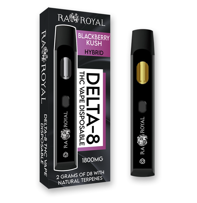 R.A. Royal Delta-8 Vape: Blackberry Kush Hybrid (1800 MG)