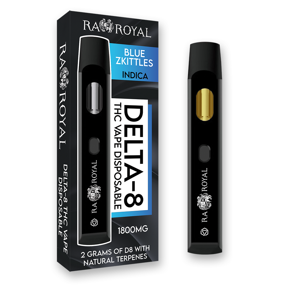 R.A. Royal Delta-8 Vape: Blue Zkittles Indica (1800 MG)