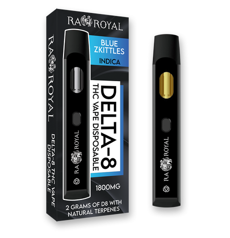 R.A. Royal Delta-8 Vape: Blue Zkittles Indica (1800 MG)