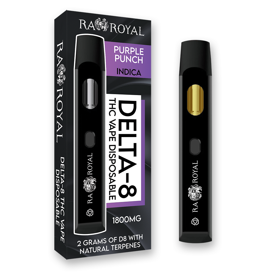 R.A. Royal Delta-8 Vape: Purple Punch Indica (1800 MG)