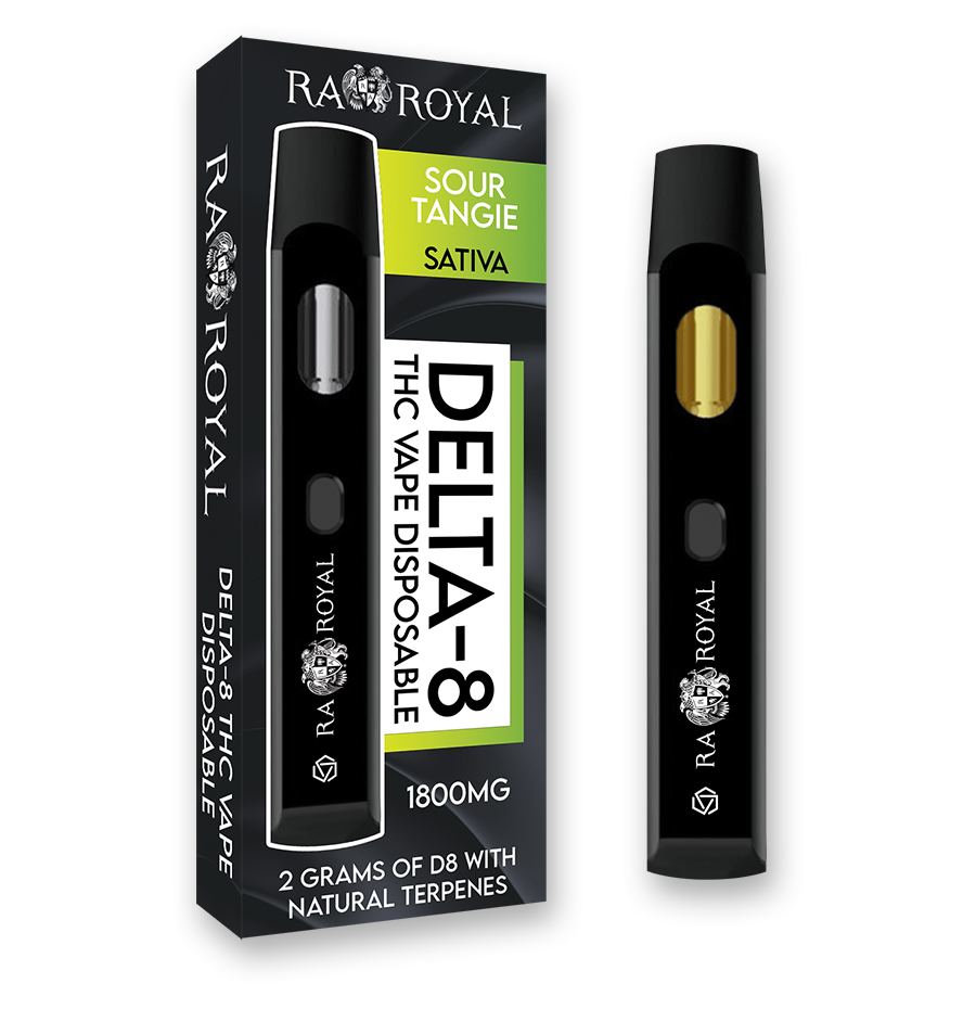 R.A. Royal Delta-8 Vape: Sour Tangie Sativa (1800 MG)