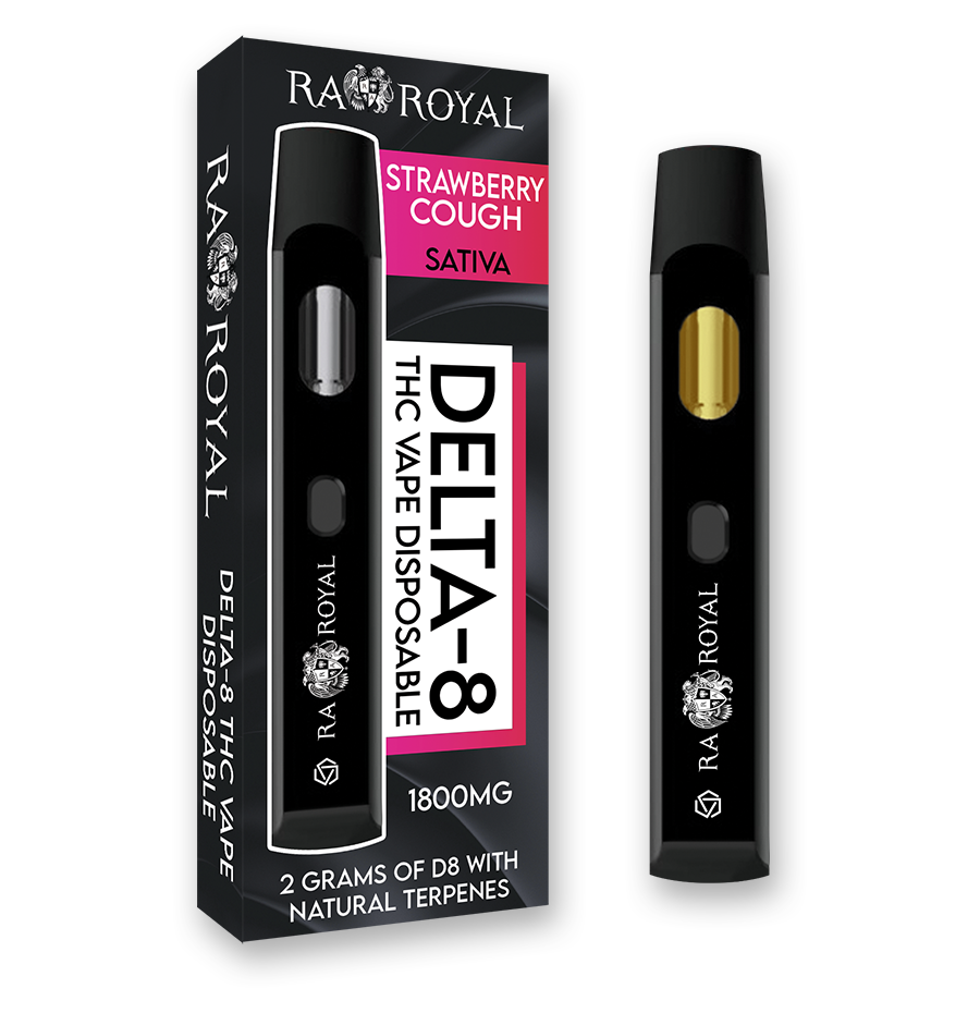 R.A. Royal Delta-8 Vape: Strawberry Cough Sativa (1800 MG)