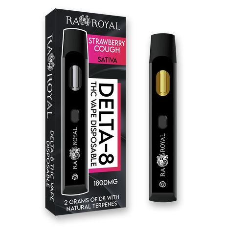 R.A. Royal Delta-8 Vape: Strawberry Cough Sativa (1800 MG)