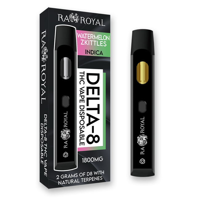 R.A. Royal Delta-8 Vape: Watermelon Zkittles Indica (1800 MG)
