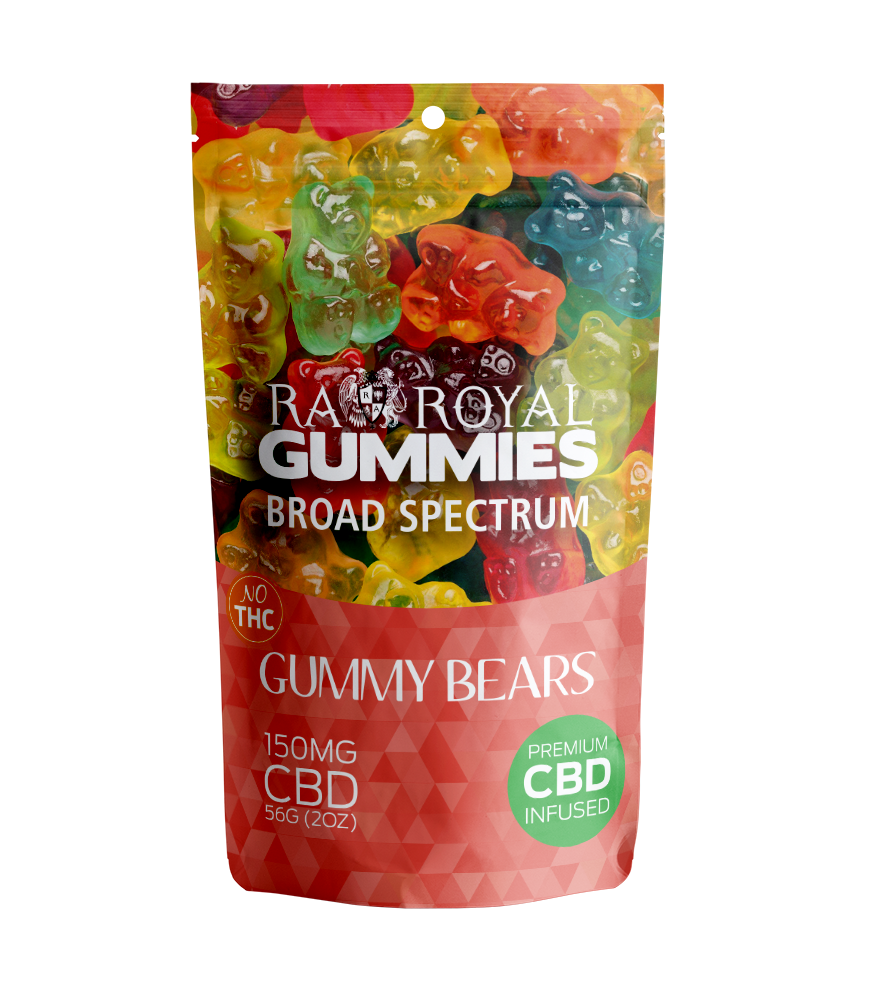 R.A. Royal Gummies: Broad Spectrum CBD Gummy Bear Pouch (150MG)