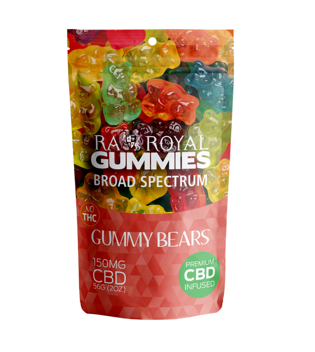 R.A. Royal Gummies: Broad Spectrum CBD Gummy Bear Pouch (150MG)