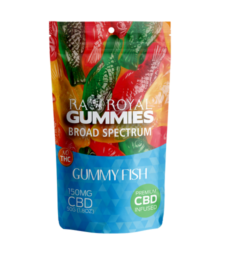 R.A. Royal Gummies: Broad Spectrum CBD Gummy Fish Pouch (150MG)
