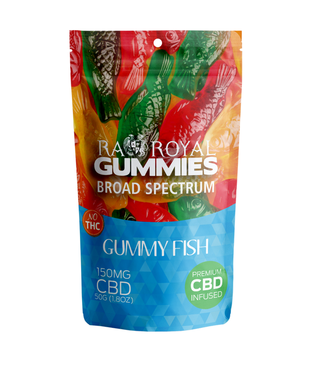 R.A. Royal Gummies: Broad Spectrum CBD Gummy Fish Pouch (150MG)