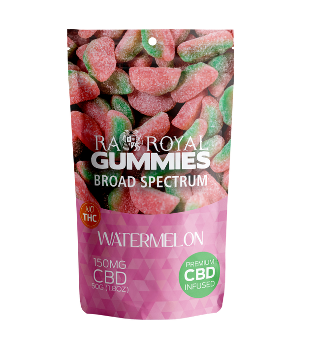 R.A. Royal Gummies: Broad Spectrum CBD Watermelon Gummy Pouch (150MG)