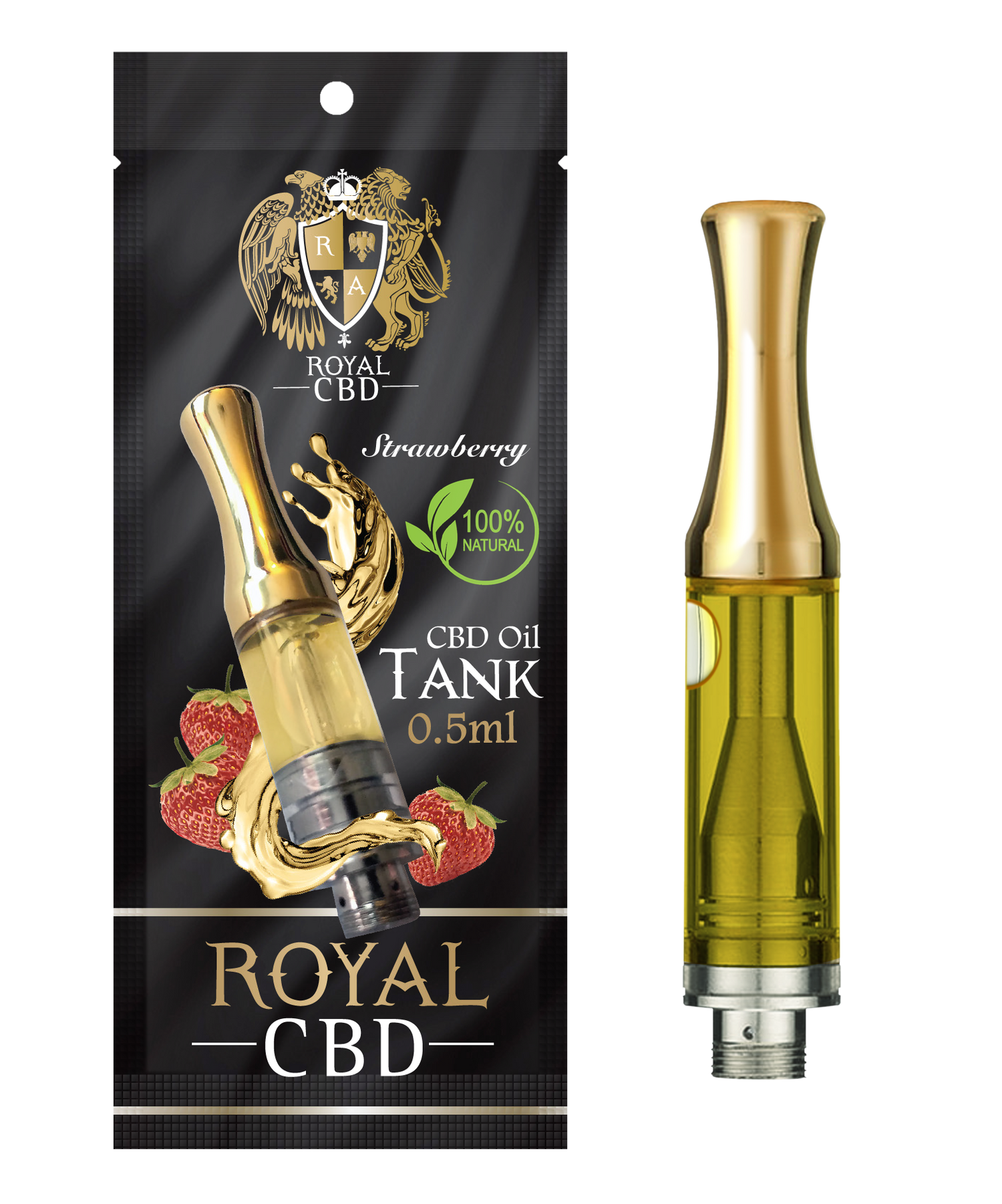 R.A. Royal CBD Vape Tank: Strawberry