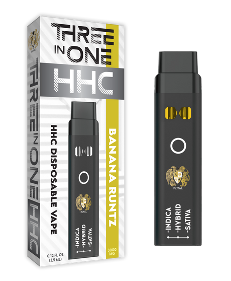 HHC Three-in-One Disposable Vape: Banana Runtz (3000 MG)