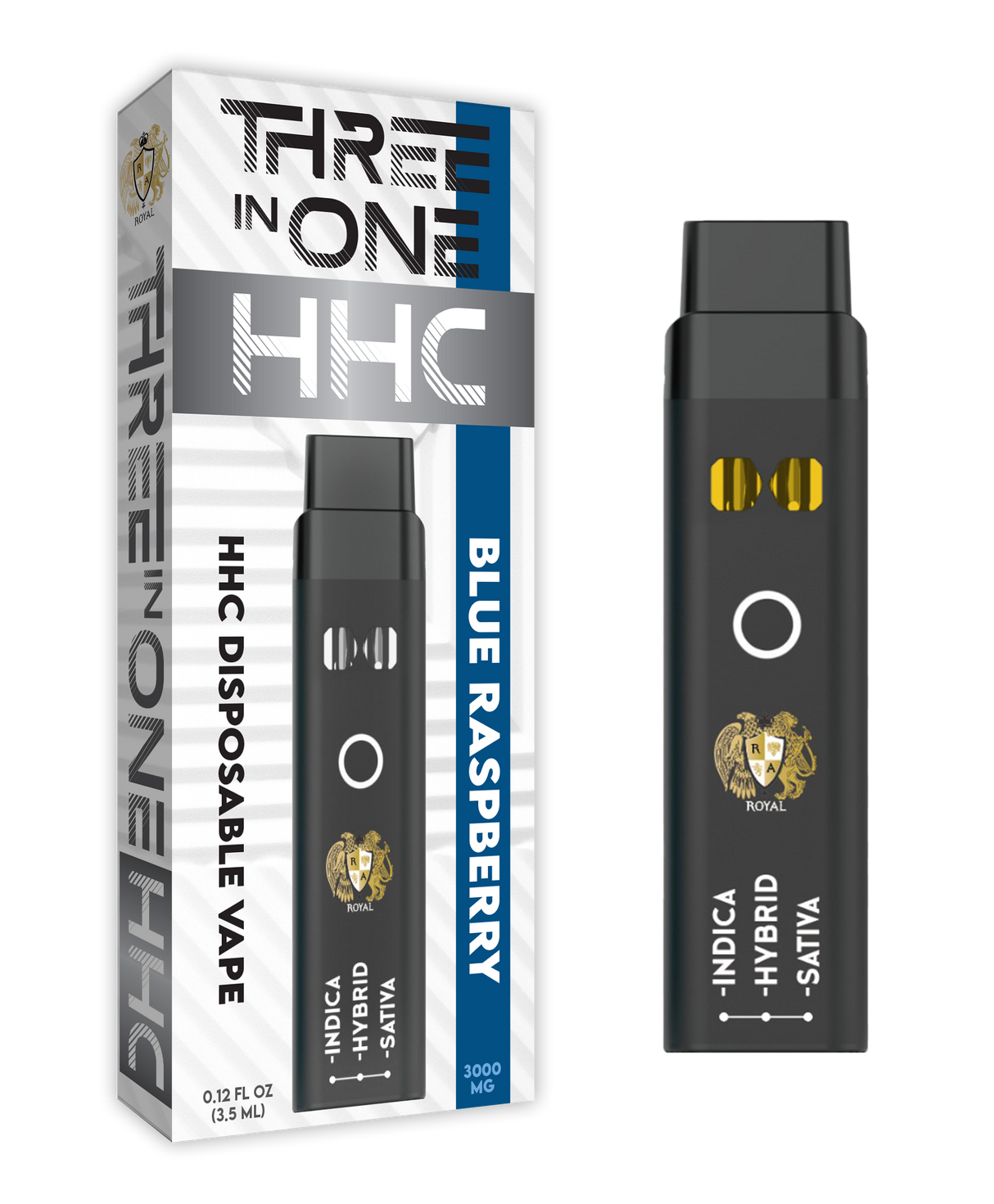 HHC Three in One Disposable Vape: Blue Raspberry (3000 MG)