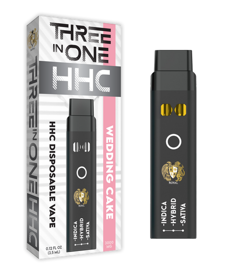 HHC Three in One Disposable Vape: Wedding Cake (3000 MG)